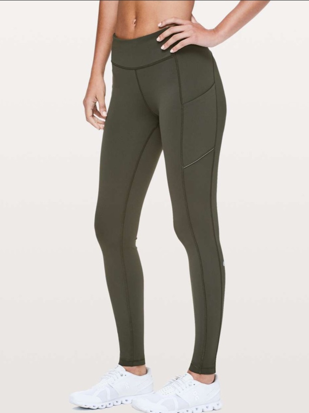 Lululemon Speed Up Tight *Full-On Luxtreme 28" Dark Olive Green size 10